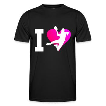 Handball Handball Handball Men Handball - Men's Functional T-Shirt - black - Front - AI Model Male 178 dark (178cm)