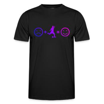Men's Women's Football Game Football Football - Men's Functional T-Shirt - black - Front - AI Model Male 178 dark (178cm)