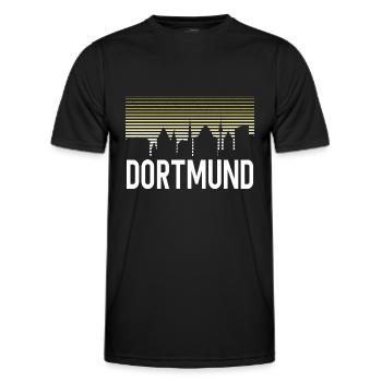 Dortmund Skyline Ruhrpott Souvenirs de la région de la Ruhr - T-shirt sport Homme - noir - Devant - AI Model Male 178 dark (178cm)