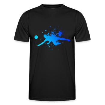 Volleyball Volleyball Volleyball Men's Volleyball Player - Men's Functional T-Shirt - black - Front - AI Model Male 178 dark (178cm)