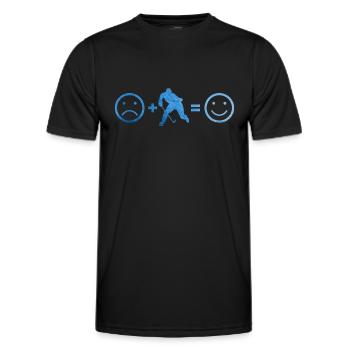 Eishockey Spieler Herren Damen Eishockey - Männer Funktions-T-Shirt - Schwarz - Vorne - AI Model Male 178 dark (178cm)