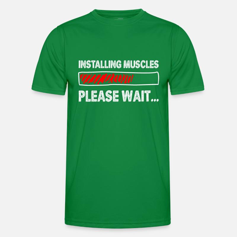 Bitte warten Männer Funktions-T-Shirt