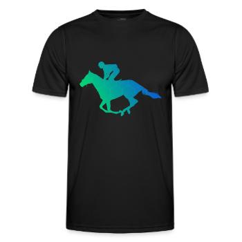 Équitation Équitation Équitation Hommes - T-shirt sport Homme - noir - Devant - AI Model Male 178 dark (178cm)