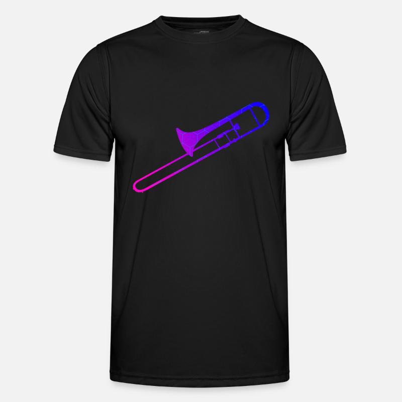 Posaune Blaskapelle Blechblasinstrument - Männer Funktions-T-Shirt - Schwarz