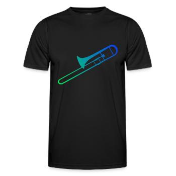 Posaunisten Herren Posaune Tenorposaune - Männer Funktions-T-Shirt - Schwarz - Vorne - AI Model Male 178 dark (178cm)