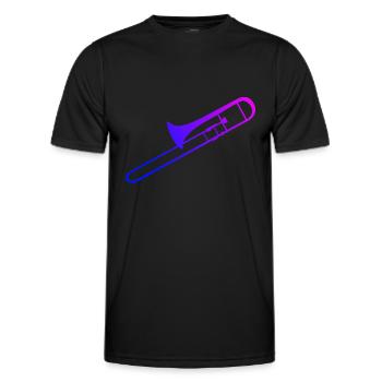 Brass Band Trombonist Trombonists Brass Orchestra - Men's Functional T-Shirt - black - Front - AI Model Male 178 dark (178cm)