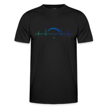 Parapente Parapente Hommes Parapente - T-shirt sport Homme - noir - Devant - AI Model Male 178 dark (178cm)