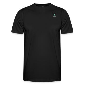 The focal point - Men's Functional T-Shirt - black - Front - AI Model Male 178 dark (178cm)