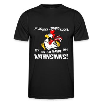 Am Rande des Wahnsinns - Männer Funktions-T-Shirt - Schwarz - Vorne - AI Model Male 178 dark (178cm)