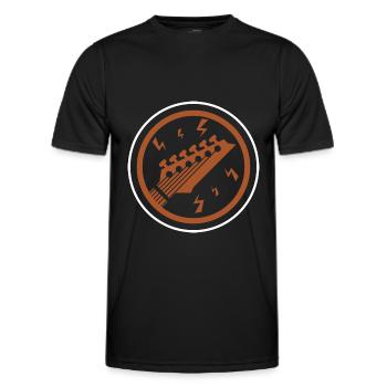 Gitarre - Guitar / Vintage - Rock - Men's Functional T-Shirt - black - Front - AI Model Male 178 dark (178cm)
