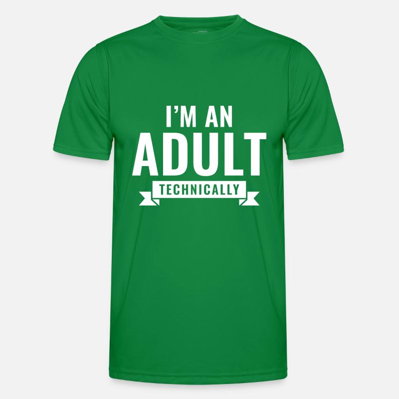 Ich bin technisch gesehen ein Erwachsener Männer Funktions-T-Shirt
