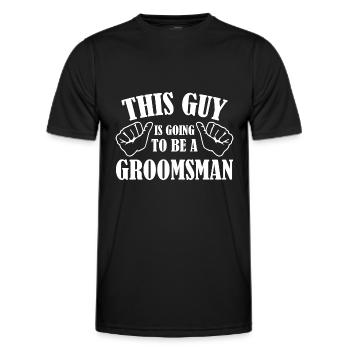 Dieser Typ wird ein Trauzeuge sein - Männer Funktions-T-Shirt - Schwarz - Vorne - AI Model Male 178 dark (178cm)