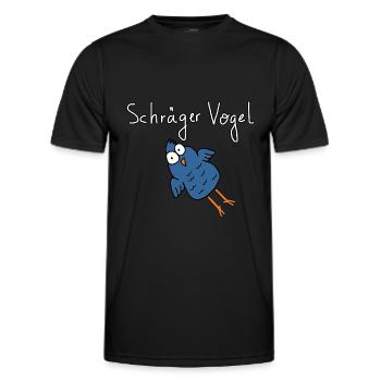 Schräger Vogel - Männer Funktions-T-Shirt - Schwarz - Vorne - AI Model Male 178 dark (178cm)