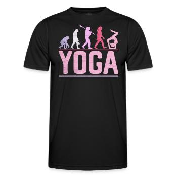 Yoga Evolution Women Fitness and Gym Funny - Men's Functional T-Shirt - black - Front - AI Model Male 178 dark (178cm)
