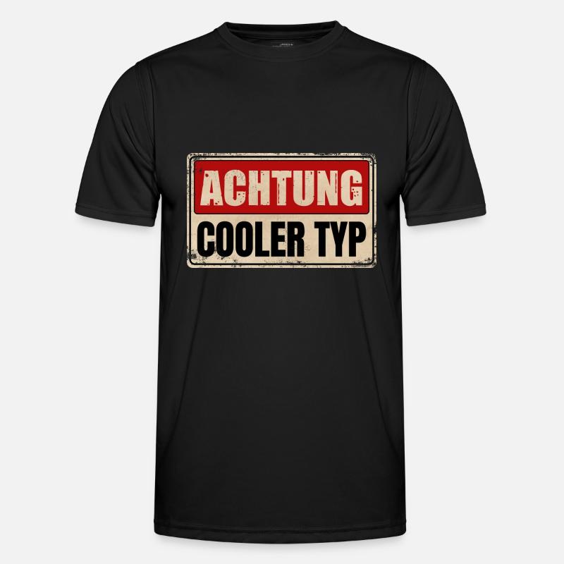 COOLER TYP - Männer Funktions-T-Shirt - Schwarz