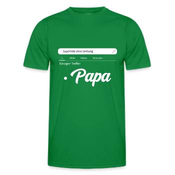 Superheld ohne Umhang Papa - Männer Funktions-T-Shirt - Kelly Green - Vorne - AI Model Male 178 dark (178cm)