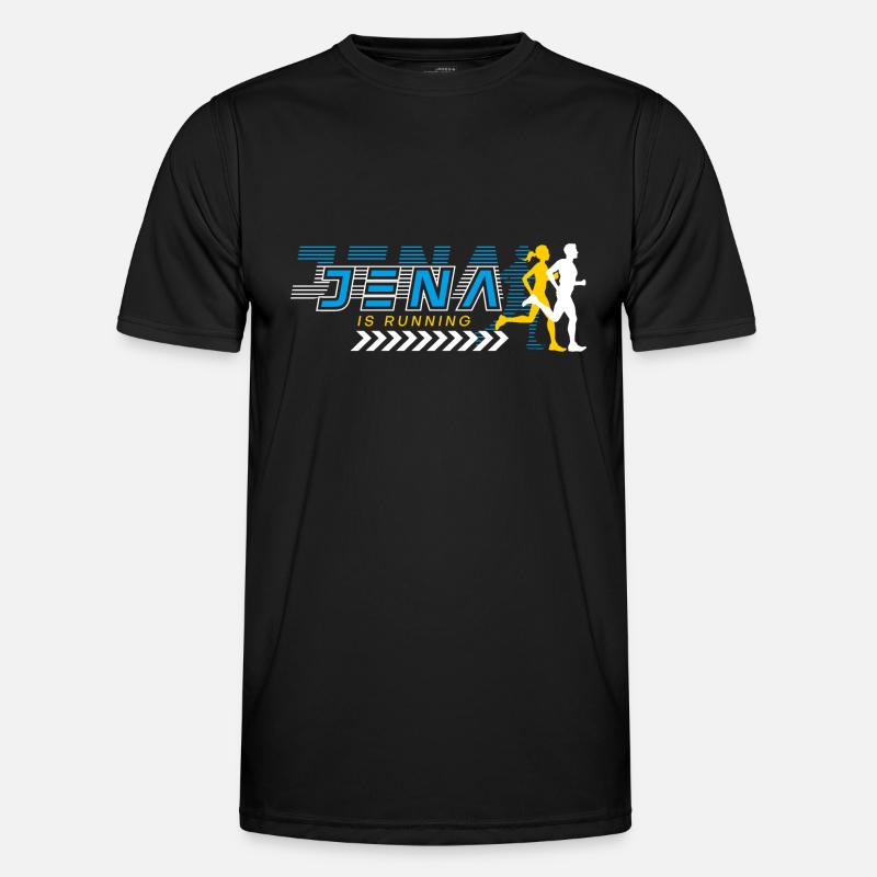 Jena Is Running - Männer Funktions-T-Shirt - Schwarz