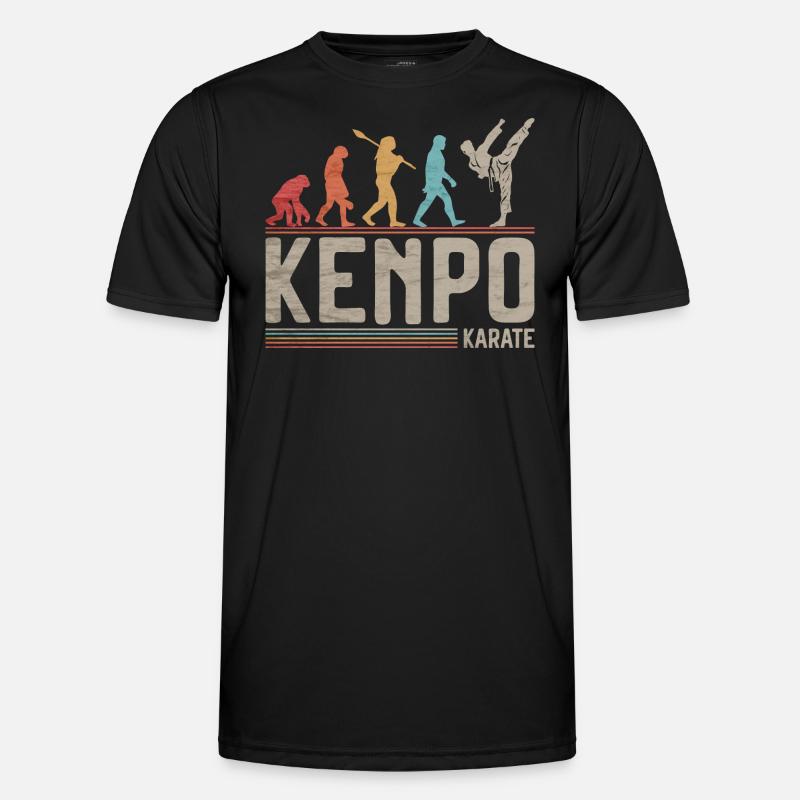 Kenpo Karate Evolution Kampfkünste Evolution - Männer Funktions-T-Shirt - Schwarz