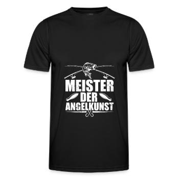 Angeln Fischfang Karpfen Angler Geschenk - Männer Funktions-T-Shirt - Schwarz - Vorne - AI Model Male 178 dark (178cm)