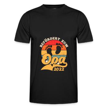 Werdender Opa 2022 Schwangerschaft Verkündung - Männer Funktions-T-Shirt - Schwarz - Vorne - AI Model Male 178 dark (178cm)