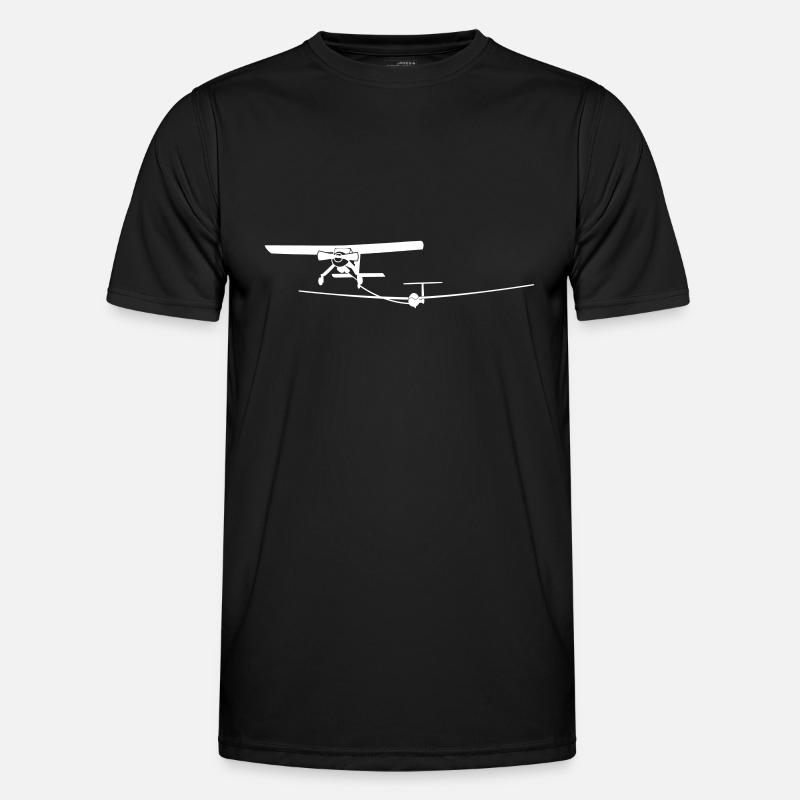 Glider pilot airplane fly gift - Men's Functional T-Shirt - black