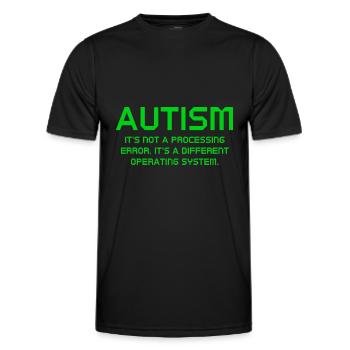 Autisme Ce n’est pas une erreur de traitement - T-shirt sport Homme - noir - Devant - AI Model Male 178 dark (178cm)
