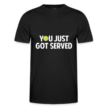 You Just Got Served - Men's Functional T-Shirt - black - Front - AI Model Male 178 dark (178cm)