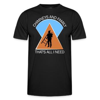 Chimney sweep chimney sweep - Men's Functional T-Shirt - black - Front - AI Model Male 178 dark (178cm)