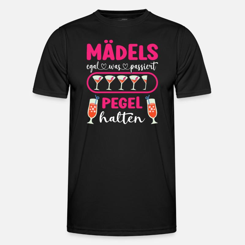 Mädels Pegel halten Mallorca Junggesellenabschied Männer Funktions-T-Shirt