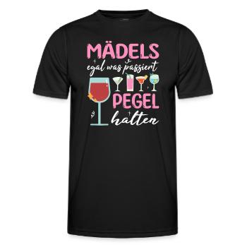 Mädels Pegel halten Mallorca Junggesellenabschied - Männer Funktions-T-Shirt - Schwarz - Vorne - AI Model Male 178 dark (178cm)