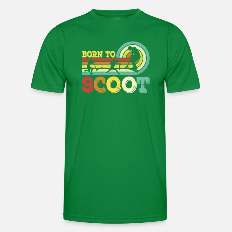 Born to Scoot Stuntscooter Trickscooter Roller Männer Funktions-T-Shirt