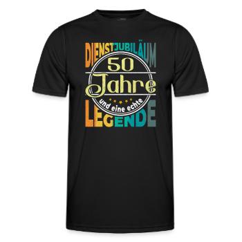 Cadeau d’anniversaire de l’entreprise 50e anniversaire - T-shirt sport Homme - noir - Devant - AI Model Male 178 dark (178cm)