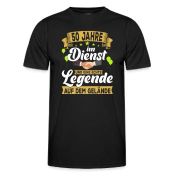 Cadeau d’anniversaire de l’entreprise 50e anniversaire - T-shirt sport Homme - noir - Devant - AI Model Male 178 dark (178cm)