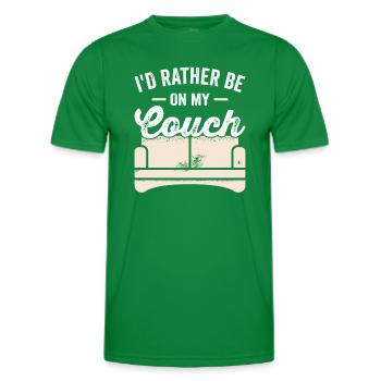 I'd rather be on my Couch Chiller Couch Potato - Men's Functional T-Shirt - kelly green - Front - AI Model Male 178 dark (178cm)