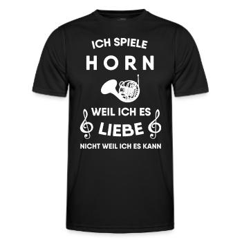 Horn - Männer Funktions-T-Shirt - Schwarz - Vorne - AI Model Male 178 dark (178cm)