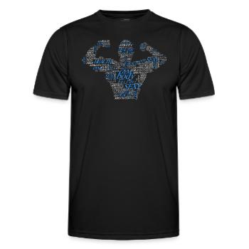 Gym Quote - Men's Functional T-Shirt - black - Front - AI Model Male 178 dark (178cm)