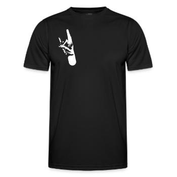Leisefuchs Fuchs Rock Lehrer Schweigefuchs Metal - Männer Funktions-T-Shirt - Schwarz - Vorne - AI Model Male 178 dark (178cm)