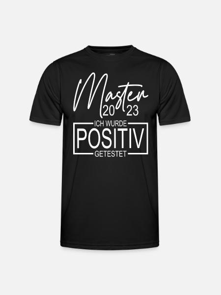 Master Abschluss 2023 positiv getestet - Männer Funktions-T-Shirt - Schwarz
