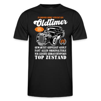 Oldtimer 1973 51 Geburtstag Geschenk - Männer Funktions-T-Shirt - Schwarz - Vorne - AI Model Male 178 dark (178cm)