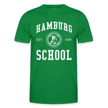 École de Hambourg Université Universität Hochschule - T-shirt sport Homme - vert - Devant - AI Model Male 178 dark (178cm)
