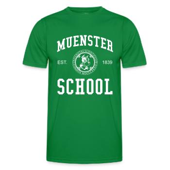 École de Münster Université Universität Hochschule - T-shirt sport Homme - vert - Devant - AI Model Male 178 dark (178cm)
