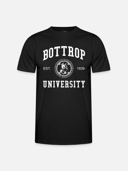 Bottrop University Universität Hochschule Uni - Männer Funktions-T-Shirt - Schwarz