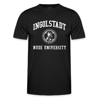 Ingolstadt Nude University Hochschule Universität - T-shirt sport Homme - noir - Devant - AI Model Male 178 dark (178cm)