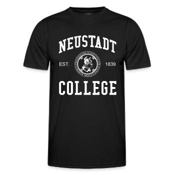 Neustadt College University Universität Hochschule - T-shirt sport Homme - noir - Devant - AI Model Male 178 dark (178cm)