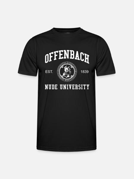 Offenbach, Nude University, University of Applied Sciences - Men's Functional T-Shirt - black