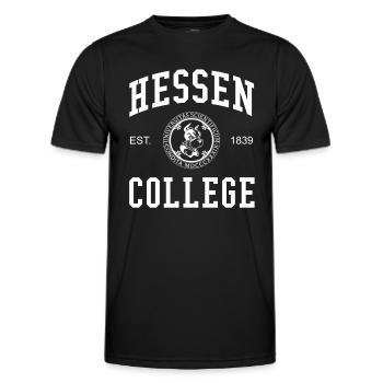 Hessen College University Universität Hochschule - Men's Functional T-Shirt - black - Front - AI Model Male 178 dark (178cm)