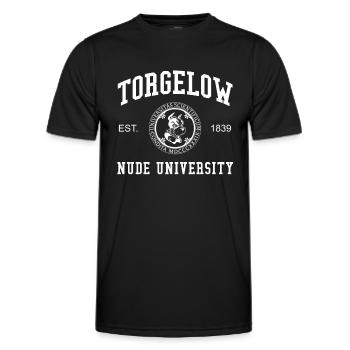 Torgelow Nude University College - Men's Functional T-Shirt - black - Front - AI Model Male 178 dark (178cm)