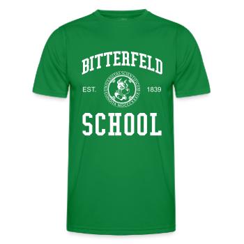 École Bitterfeld Université Université - T-shirt sport Homme - vert - Devant - AI Model Male 178 dark (178cm)