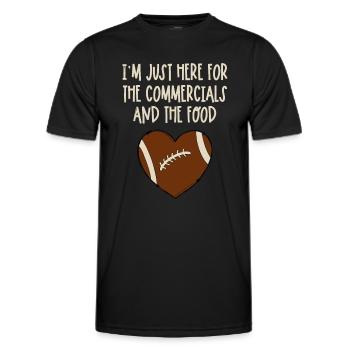 Je suis juste là pour les publicités et les filles de nourriture - T-shirt sport Homme - noir - Devant - AI Model Male 178 dark (178cm)