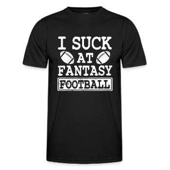 Lustig, ich sauge bei Fantasy Football League Verlierer - Männer Funktions-T-Shirt - Schwarz - Vorne - AI Model Male 178 dark (178cm)